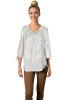 Bluza Dama Rody S Forever, ie traditionala brodata, bumbac, maneca lunga, alb crystal, marimea 2XL