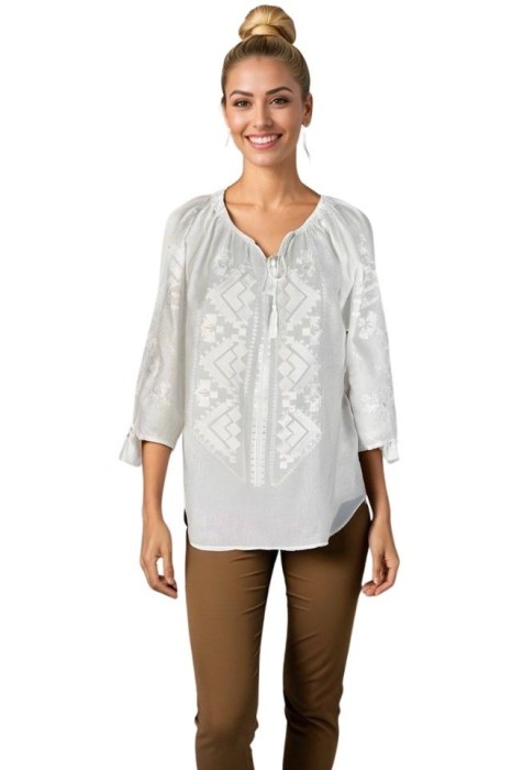 Bluza dama RSL5 alb crystal , marimea 2XL