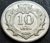 Cumpara ieftin Moneda istorica 10 FHELLER - AUSTRO-UNGARIA / AUSTRIA, anul 1909 * cod 3711