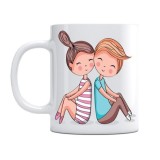 Cana alba personalizata indragostiti , ceramica, INOVATIX&reg;. 330 ml