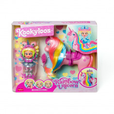 Set de joaca cu papusa Kookyloos, Iris si Rainbow Unicorn