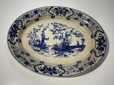 Platou de EPOCA, din portelan suedez RORFTRAND, model Shanghai, anii 1880