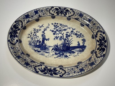 Platou de EPOCA, din portelan suedez RORFTRAND, model Shanghai, anii 1880 foto