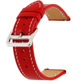Curea piele, compatibila cu Huawei Watch GT 2 Pro, Telescoape QR, 22mm, Crimson Red