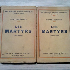 LES MARTYRS - 2 Vol. - Rene de Chateaubriand - 1933, 355+330 p.; lb. franceza