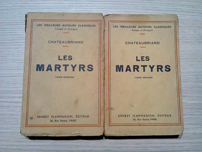 LES MARTYRS - 2 Vol. - Rene de Chateaubriand - 1933, 355+330 p.; lb. franceza foto