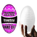 Masturbator manual LOVETOY Training Master Grind Ripples, din TPE transparent, &icirc;n formă de ou, lungime 13 cm (mov)