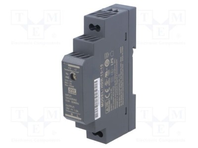 Alimentator pulsatoriu MEAN WELL 15W 15VDC 1A pentru şină DIN foto