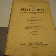 Enrico Ferri - Principii de drept criminal- vol 1-Partea filosofica/Delinquentul