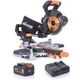 Cumpara ieftin Fierastrau circular stationar fara fir Evolution R185SMS-Li 18V Li-Ion EXT cu glisare si taiere inclinata si disc de taiere multi-materiale de 185mm,