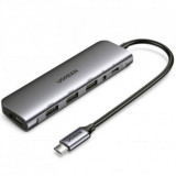 UGREEN USB-C 6 in 1 Hub (HDMI + 3 * USB 3.0 + 3.5mm AUX + USB-C PD Port