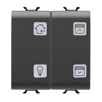 Panou cu simboluri 4 canale 2M Gewiss Chorus KNX negru GW12787 foto