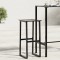 Gossi scaune bar 4 buc. negru 38x38x80 cm otel vopsit electrostatic