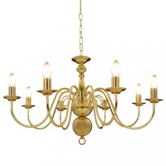 vidaXL Candelabru, auriu, 8 becuri E14 281619