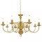 Candelabru, auriu, 8 becuri E14