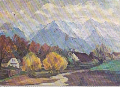 bnk cp Trude Schullerus - Zapada noua pe Muntii Fagaras - vedere necirculata foto
