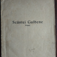 (GEORGE) G. V. BACOVIA - SCANTEI GALBENE (POEZII) [editia princeps, BACAU 1926]