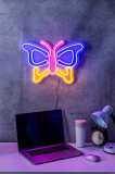 Decoratiune luminoasa LED, Butterfly, Benzi flexibile de neon, DC 12 V, Multicolor, Neon Graph