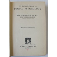 AN INTRODUCTION TO SOCIAL PSYCHOLOGY by WILLIAM McDOUGALL , 1931