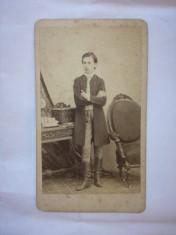 Foto veche carton CDV Veress Ferencz, Cluj/ Kolozsvart, Orszagos Museum, tanar foto