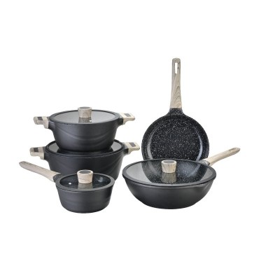 Set 9 piese cratite aluminiu turnat Goldmann, 3 straturi ceramice, toate sursele de caldura foto