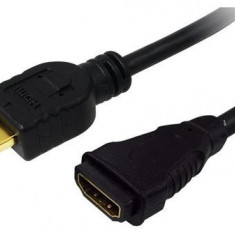 CABLU Video LogiLink CH0059, HDMI tata - HDMI mama, 1 m (Negru)