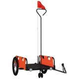 Cumpara ieftin Remorca de bicicleta, portocaliu, textil oxford si fier