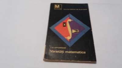Varietati matematice J.E.Littlewood RM4 foto