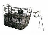 Cos Bicicleta Fier Negru 36x25x27cm, Sistem Prindere Furca, Accesorii Bicicleta