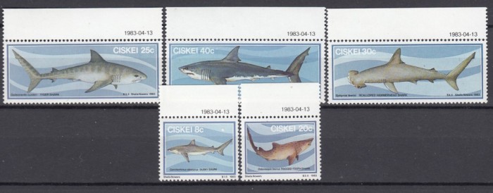 Ciskei - Fauna Marina - RECHINI - MNH