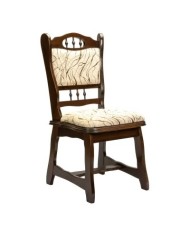 Scaun de living si bucatarie din lemn masiv fag, Euro, tapiterie stofa, 150 kg, lacuit, 95x47x42 cm, Wenge