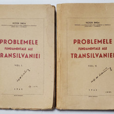 PROBLEMELE FUNDAMENTALE ALE TRANSILVANIEI , VOLUMELE I - II de VICTOR JINGA , 1945