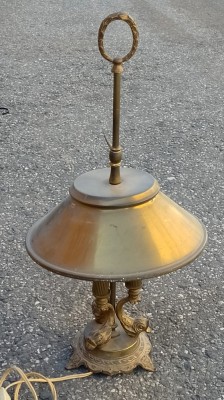Superbă lampa pentru birou,noptiera cu talpa din bronz masiv foto