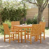VidaXL Set de masă pentru grădină 5 pcs Maro 90 x 90 x 74 cm