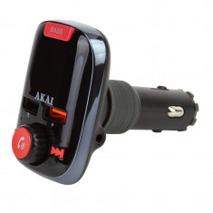 Modulator FM auto Akai, Bluetooth, USB, TF card reader, functie incarcator telefon, microfon incorporat foto