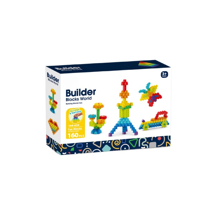 Set de constructie STEAM - Micutul constructor (160 piese) PlayLearn Toys