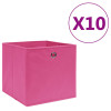 Cutii depozitare, 10 buc., roz, 28x28x28 cm, material netesut GartenMobel Dekor, vidaXL
