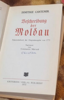 Dimitrie Cantemir - Beschreibung der Moldau 1711 foto