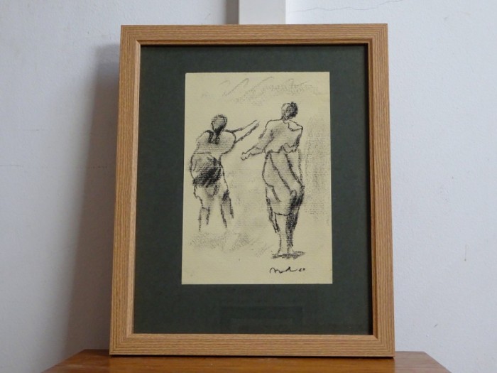 Corneliu Baba, &rsquo;Taranci&rsquo;| Tablou vechi, carbune pe hartie