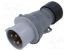 Conector alimentare AC trifazat AMPHENOL IP&amp;S 16A 4 pini mufă tată IP44