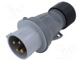 Conector alimentare AC trifazat AMPHENOL IP&amp;S 16A 4 pini mufă tată IP44