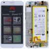 Huawei Ascend G7 (G760-L01) Capac frontal al modulului de afișare + LCD + digitizer + baterie alb argintiu 02350DCF 02350DCD