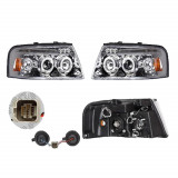 Set faruri Ford Expedition, 11.2002-10.2006, partea Stanga+Dreapta, Tuning, Fata, cu indicator led; cu lumina de parcare LED; Tip=USA; tip bec H1+H1+, Rapid