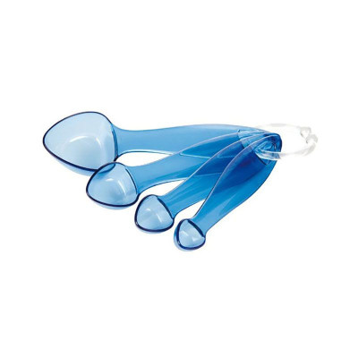 Lingurite din plastic pentru masurat Tescoma Presto, 4 dimensiuni, Albastru foto