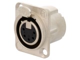 Soclu XLR mamă 5 pini montare panou NC5FD-LX