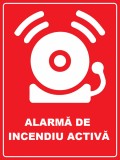 Placuta pentru alarma de incendiu activa