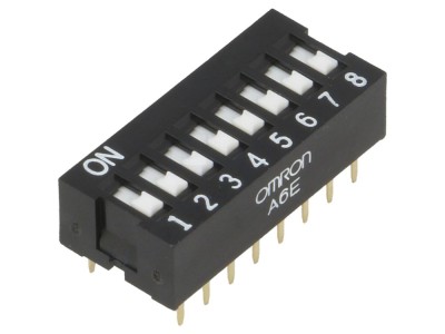 Comutator DIP-SWITCH 8 secțiuni ON-OFF foto