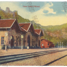 3443 - LOTRU, Valcea, Railway Station - old postcard, CENSOR - used - 1918