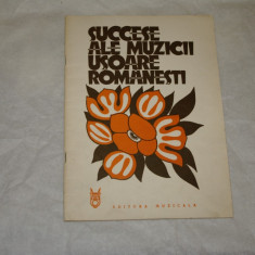 Succese ale muzicii usoare romanesti - Editura Muzicala - 1980