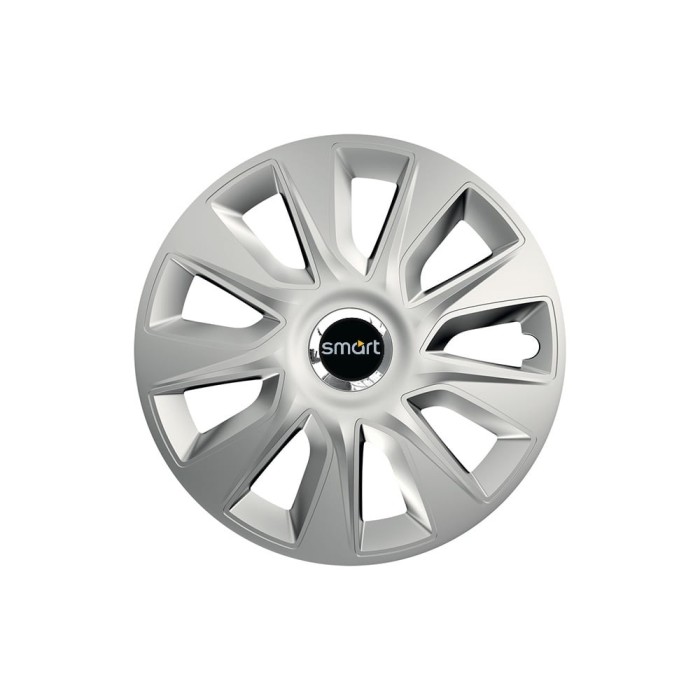 Set 4 capace roti Cu Inel Cromat Stratos R16 pentru gama auto Smart